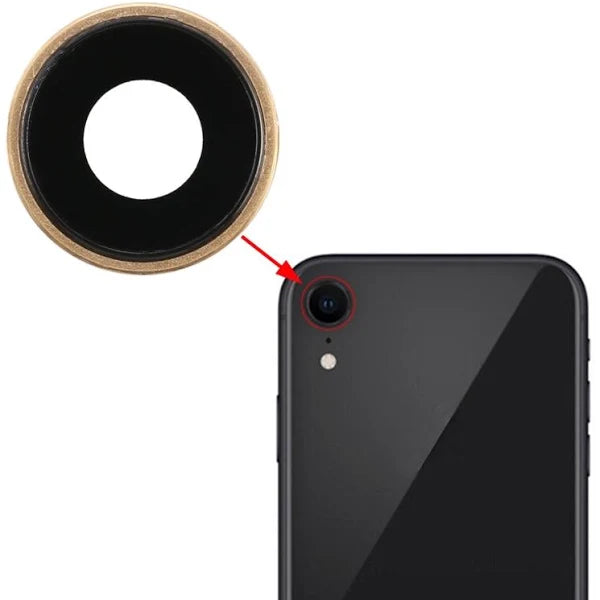 Rear Camera Lens with Bezel for iPhone XR-Yellow Rear Camera Lens with Bezel for iPhone XR-Yellow
